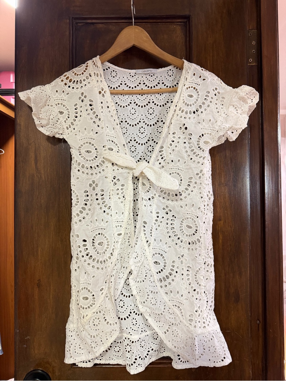 OndadeMar White Eyelet Tunic Top
